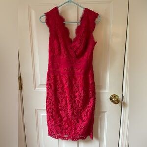 Tadashi Shoji 8p pink lace dress
